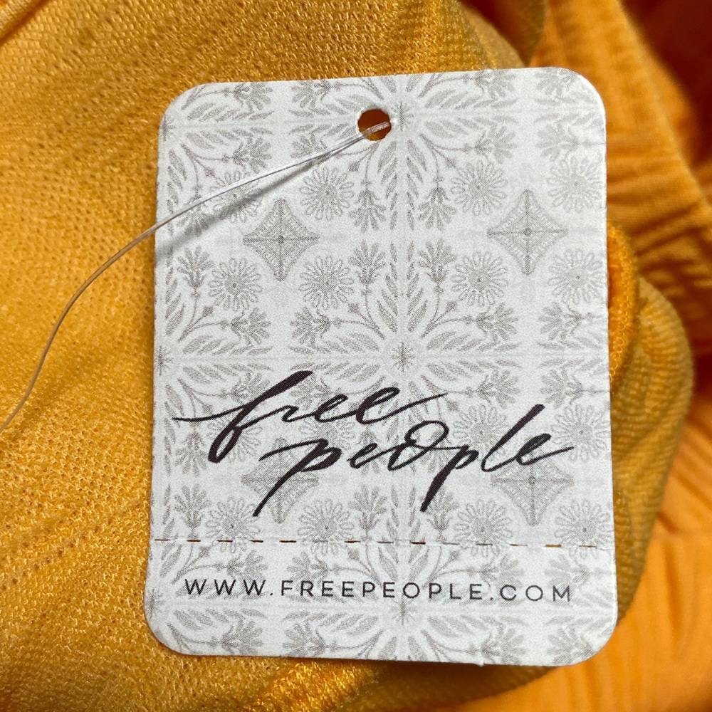 Free People Yellow Babydoll Puff Sleeve Mini Dress - Picture 11 of 11